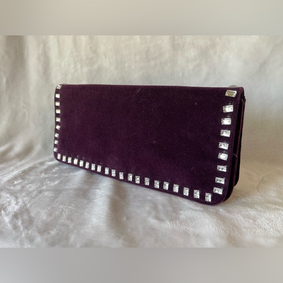Victoria Secret Purple Velvet Dress Handbag or Clutch Designer - Picture 12 of 12